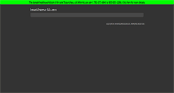 Desktop Screenshot of healthyworld.com